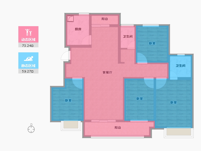 河南省-安阳市-滑县浩创梧桐郡-117.00-户型库-动静分区