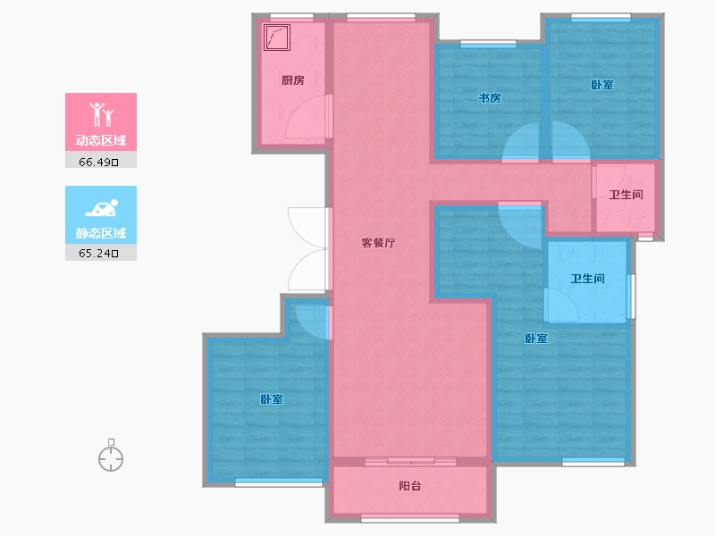 河南省-安阳市-滑县浩创梧桐郡-117.00-户型库-动静分区