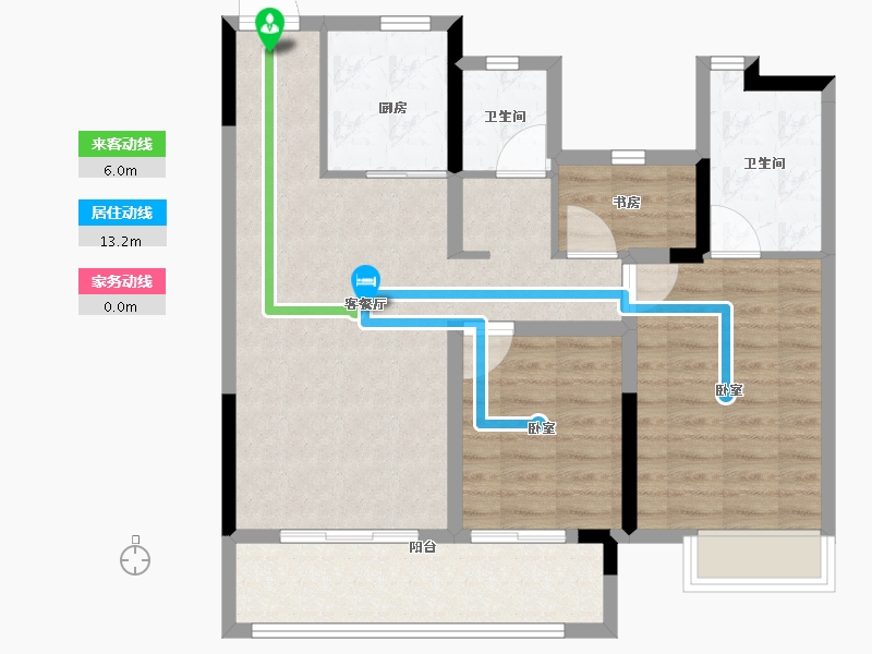 江苏省-常州市-嘉宏空港国际星光城-84.00-户型库-动静线