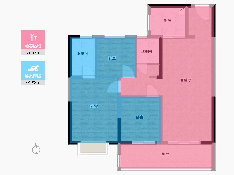 江苏省-南通市-云境雅苑-92.00-户型库-动静分区