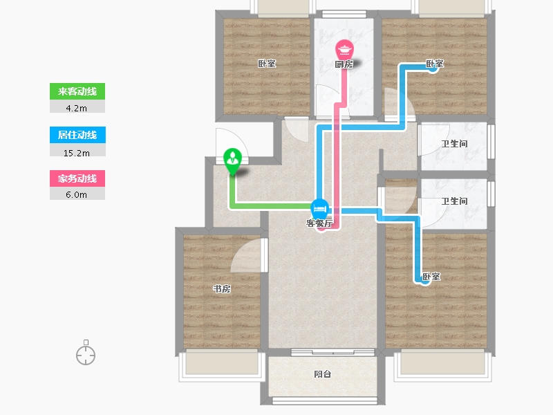 江苏省-南京市-半山云邸-98.00-户型库-动静线