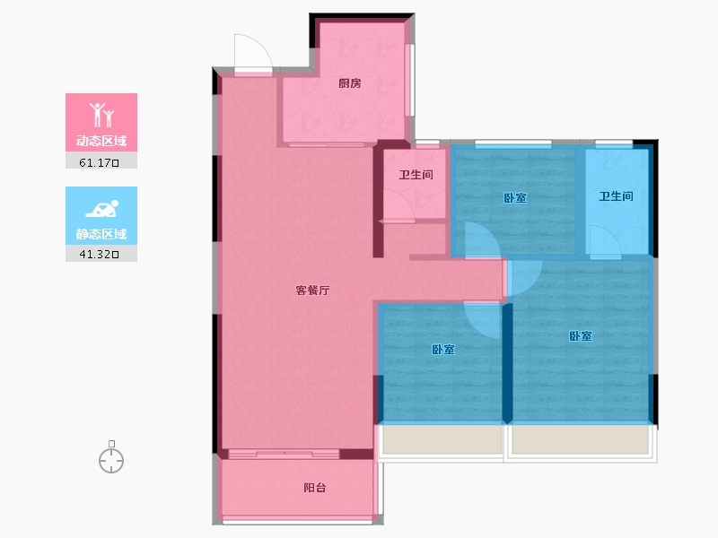 安徽省-黄山市-紫阳兰亭-92.00-户型库-动静分区