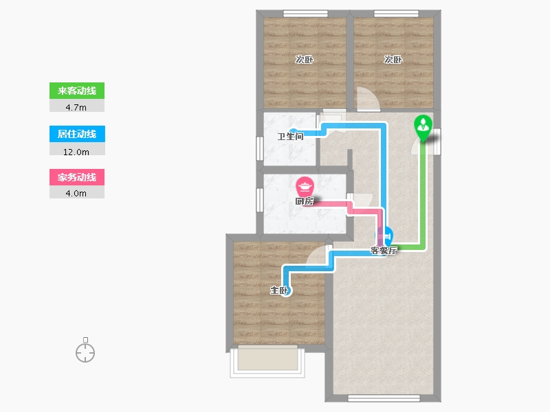 天津-天津市-天津未来城-67.21-户型库-动静线