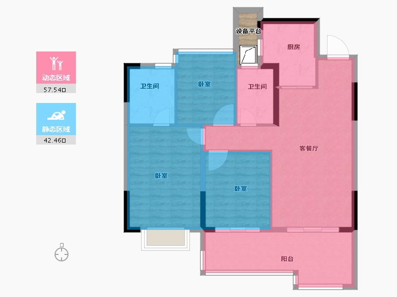 安徽省-合肥市-祥生庐州云境-92.00-户型库-动静分区