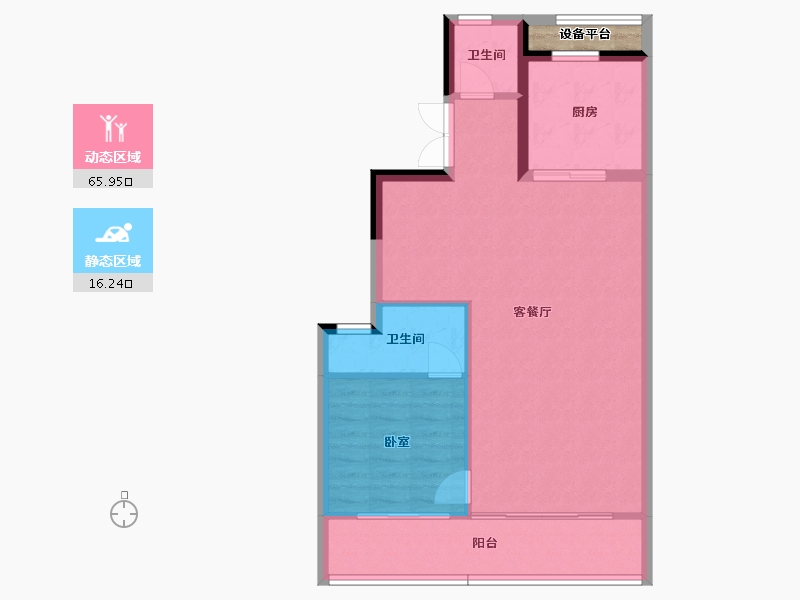 浙江省-绍兴市-嵊州金昌香湖明月-77.04-户型库-动静分区