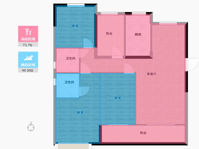 山东省-菏泽市-伯爵华府-107.99-户型库-动静分区