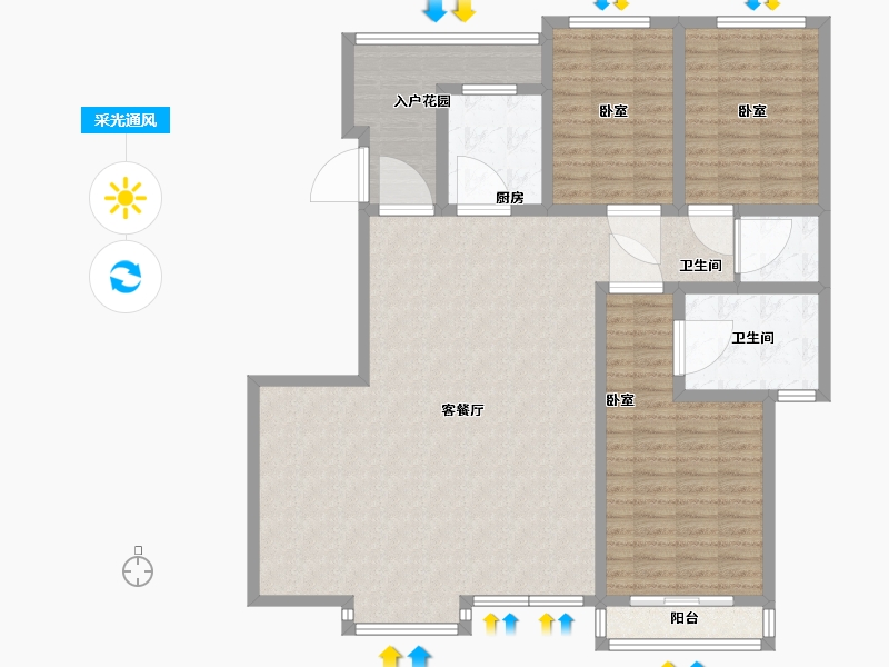 河北省-邢台市-领世城邦-133.00-户型库-采光通风