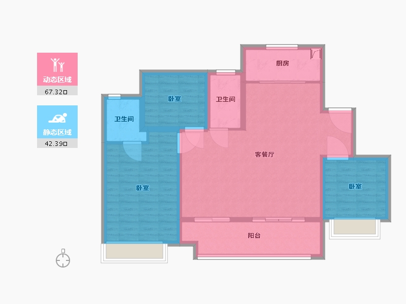 安徽省-合肥市-长歌云麓大观-99.00-户型库-动静分区