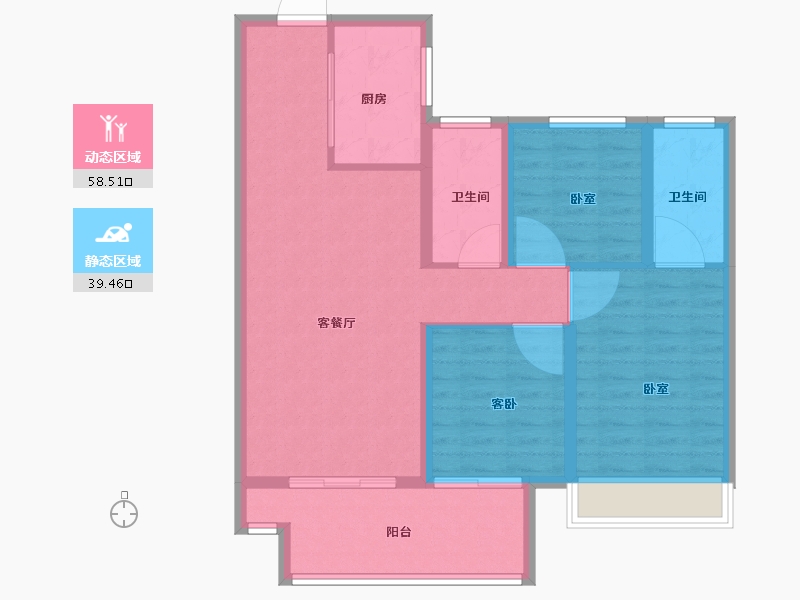 河南省-信阳市-商城建业府-88.01-户型库-动静分区