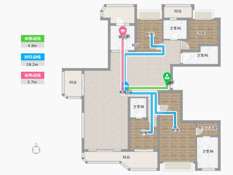 江苏省-常州市-蓝光黑钻-176.00-户型库-动静线