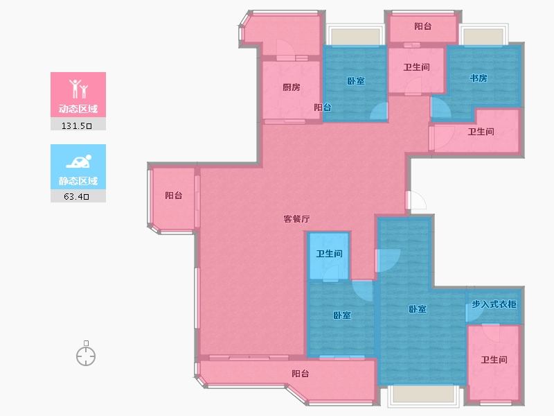 江苏省-常州市-蓝光黑钻-176.00-户型库-动静分区