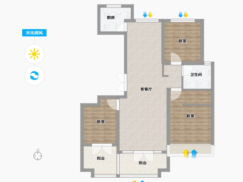 山东省-枣庄市-供销·兰园-96.01-户型库-采光通风