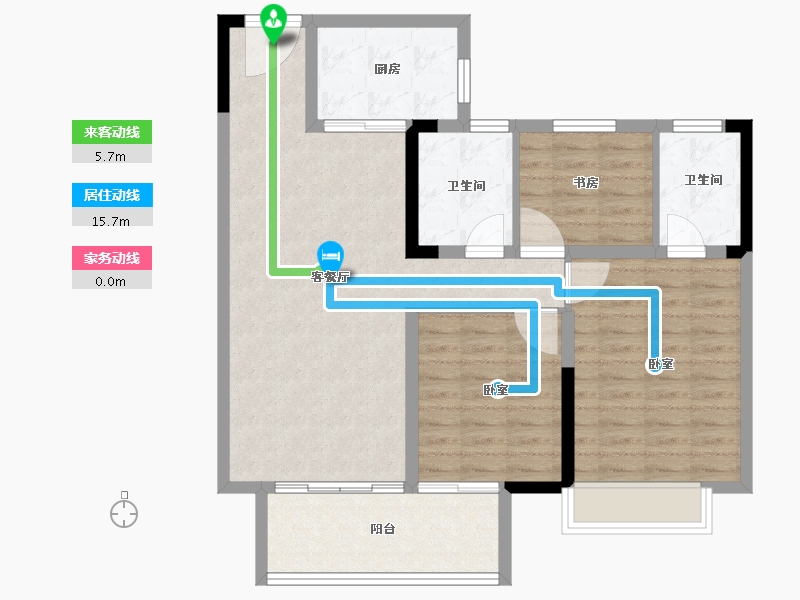 安徽省-滁州市-蓝光雍锦府-92.00-户型库-动静线