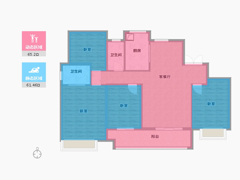 安徽省-合肥市-长歌云麓大观-114.00-户型库-动静分区