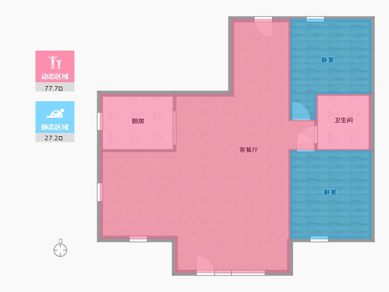 辽宁省-营口市-富玺•尚东府-97.50-户型库-动静分区