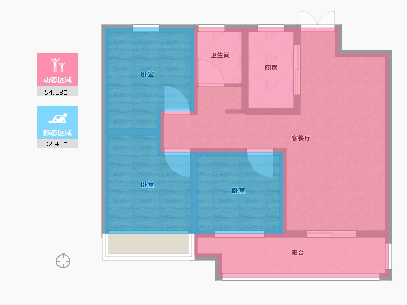 河南省-驻马店市-巨源城-76.00-户型库-动静分区