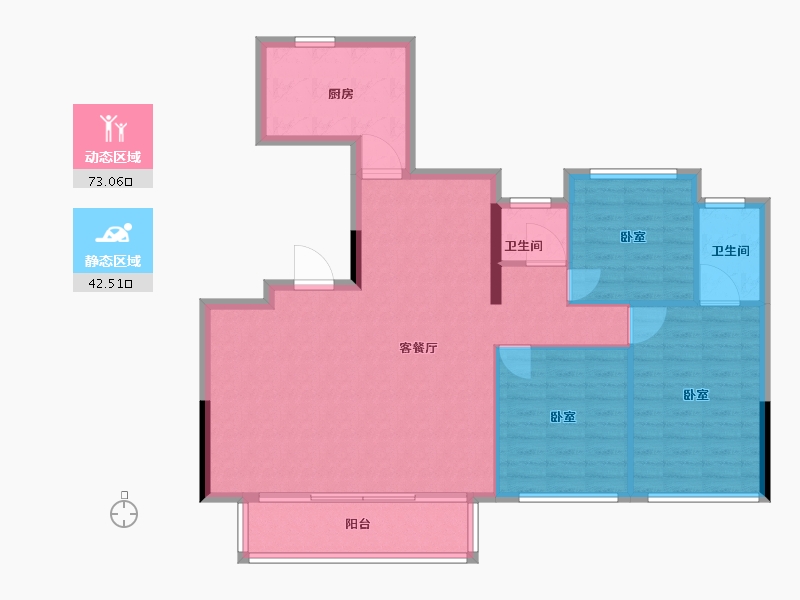 福建省-莆田市-帝源·财富里-105.96-户型库-动静分区