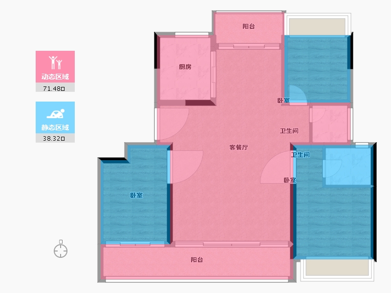 江苏省-南通市-水上源墅-100.10-户型库-动静分区