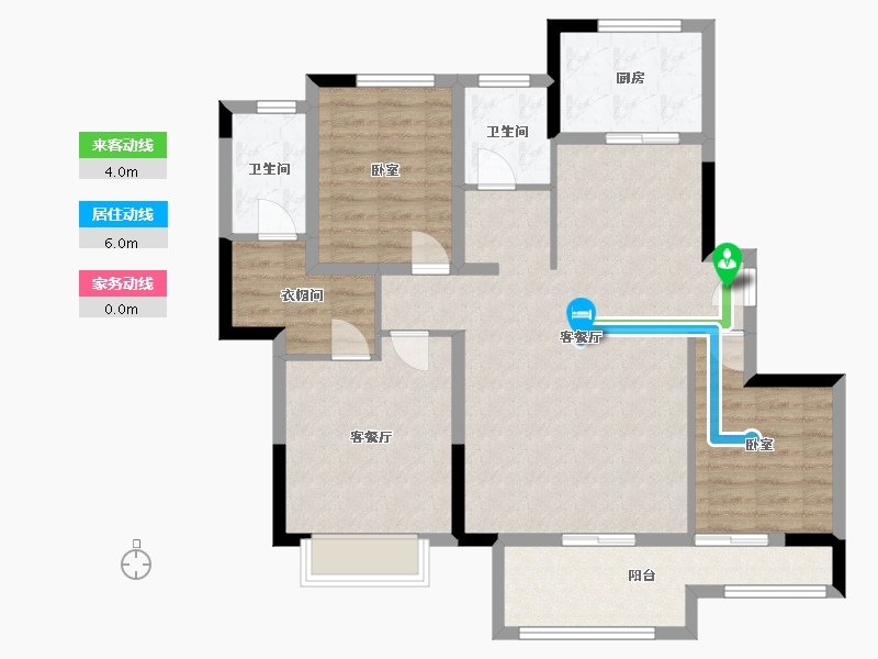 河南省-南阳市-星旺·水韵绿庭-99.94-户型库-动静线