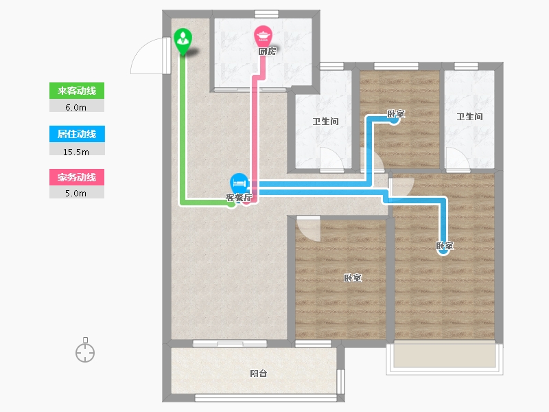 河南省-郑州市-龙湖·天境-92.00-户型库-动静线