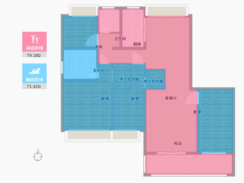 江苏省-南京市-佳兆业燕然居-136.00-户型库-动静分区