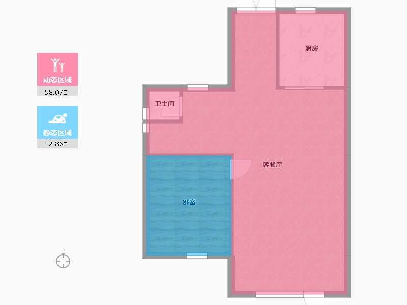 辽宁省-营口市-富玺•尚东府-65.65-户型库-动静分区