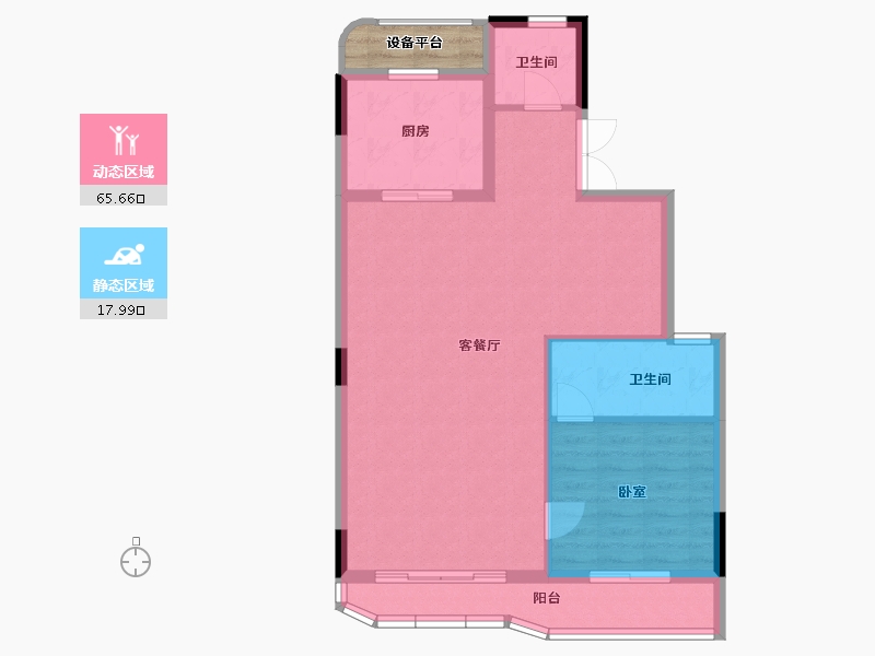 浙江省-绍兴市-嵊州金昌香湖明月-78.88-户型库-动静分区