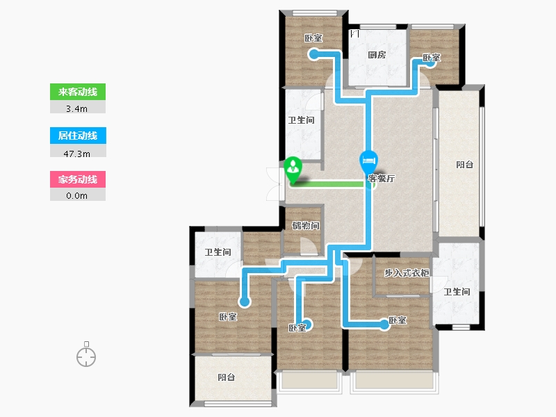 浙江省-杭州市-观品名寓-151.37-户型库-动静线