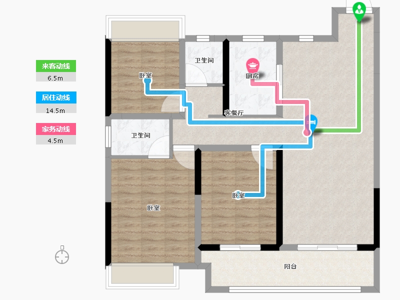 江苏省-常州市-嘉宏空港国际星光城-102.00-户型库-动静线