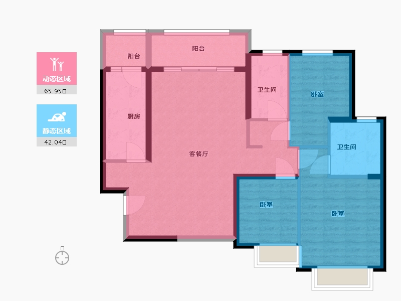 山西省-太原市-恒大檀溪郡-97.00-户型库-动静分区