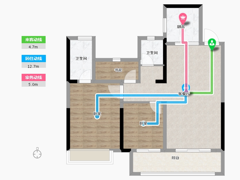 江苏省-常州市-嘉宏空港国际星光城-87.00-户型库-动静线