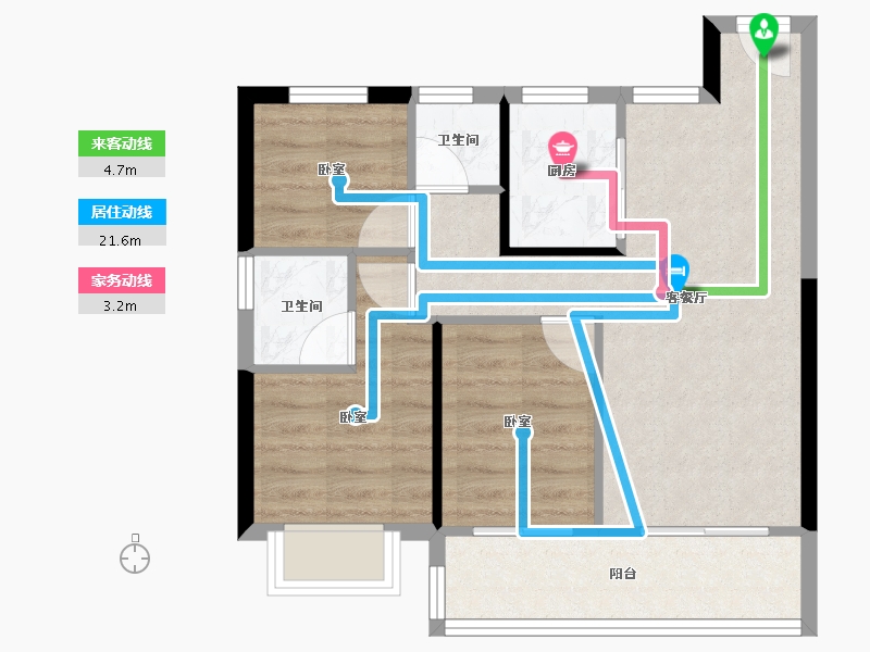 江苏省-南京市-熹樾-57.65-户型库-动静线