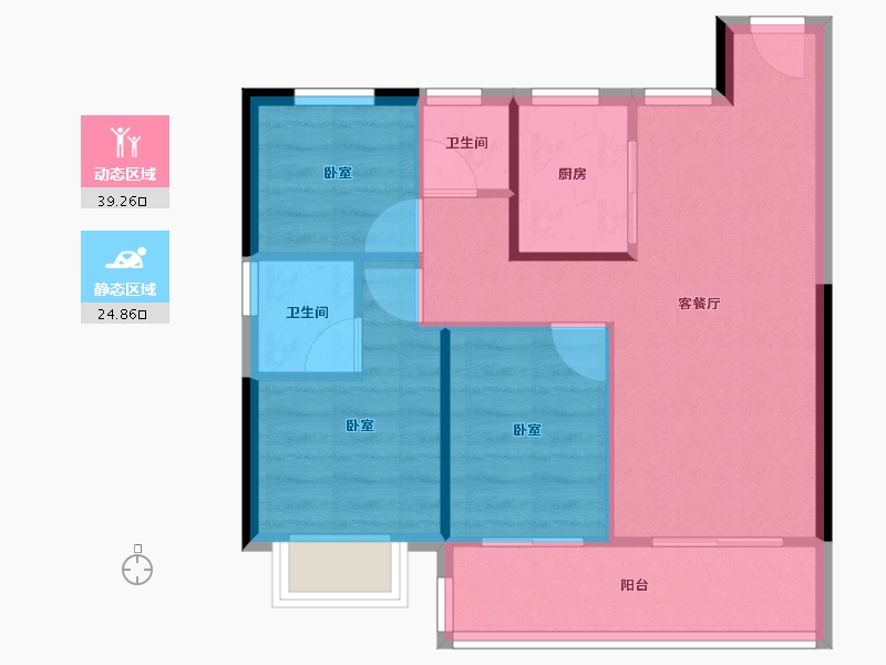 江苏省-南京市-熹樾-57.65-户型库-动静分区