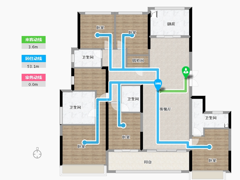 浙江省-杭州市-观品名寓-178.39-户型库-动静线