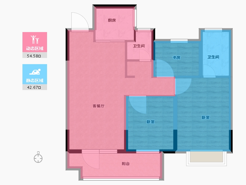 山东省-枣庄市-汇众·云之上-87.00-户型库-动静分区