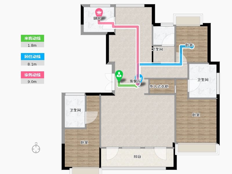 山东省-青岛市-慧通理想之城-136.36-户型库-动静线