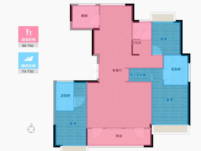 山东省-青岛市-慧通理想之城-136.36-户型库-动静分区