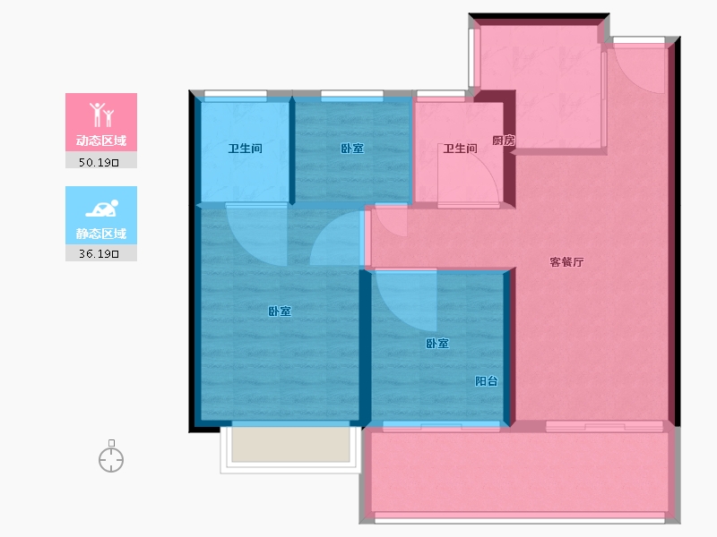 江苏省-南通市-水上源墅-78.00-户型库-动静分区