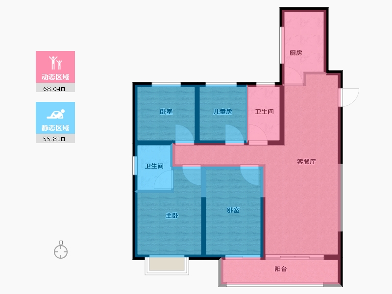 山西省-太原市-禧悦城-111.00-户型库-动静分区