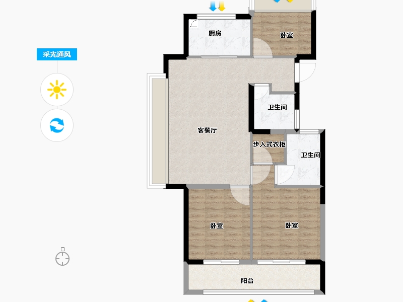 浙江省-杭州市-杭房城发润如园-91.01-户型库-采光通风