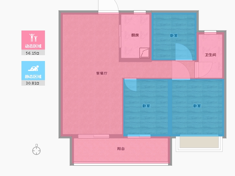 安徽省-合肥市-长歌云麓大观-78.00-户型库-动静分区