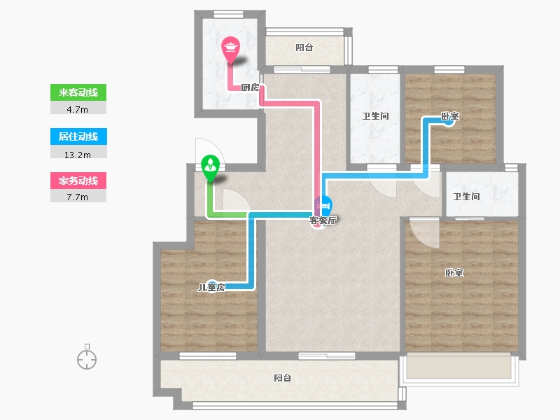 河南省-驻马店市-名门颐和府-100.00-户型库-动静线