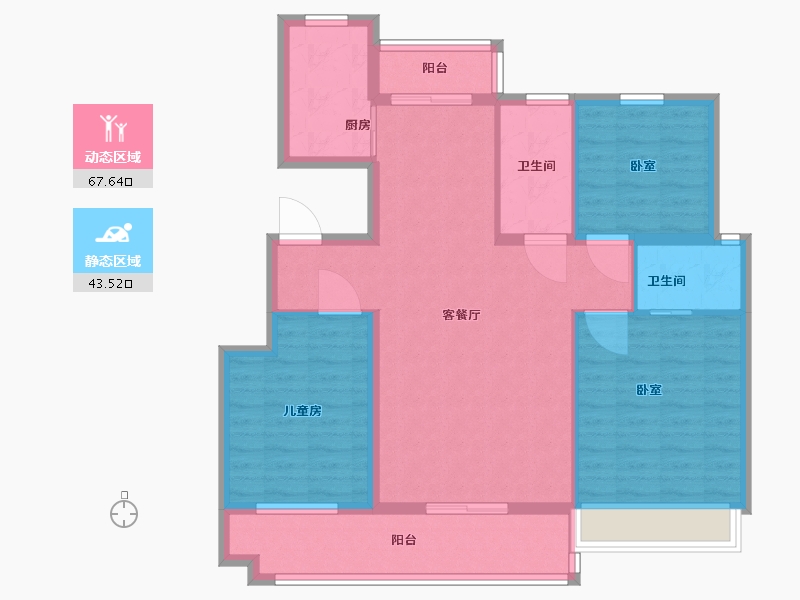 河南省-驻马店市-名门颐和府-100.00-户型库-动静分区