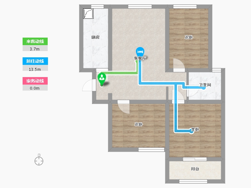 山西省-临汾市-东盛华庭-66.93-户型库-动静线