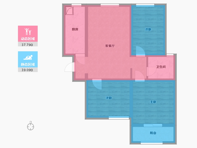 山西省-临汾市-东盛华庭-66.93-户型库-动静分区