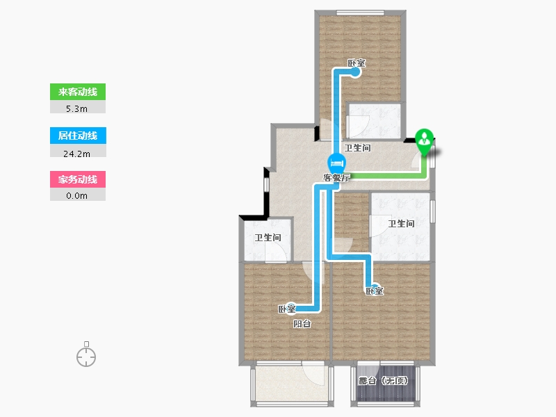 浙江省-温州市-新湖曦湾春晓-148.00-户型库-动静线