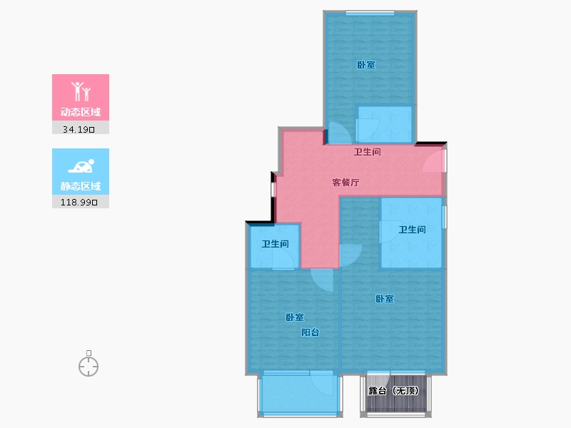 浙江省-温州市-新湖曦湾春晓-148.00-户型库-动静分区