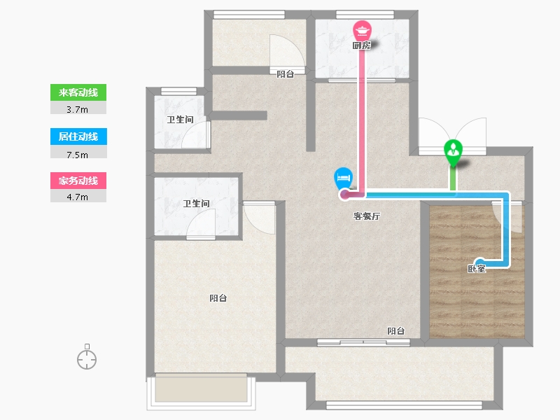 安徽省-亳州市-远大当代城MOMΛ-92.00-户型库-动静线