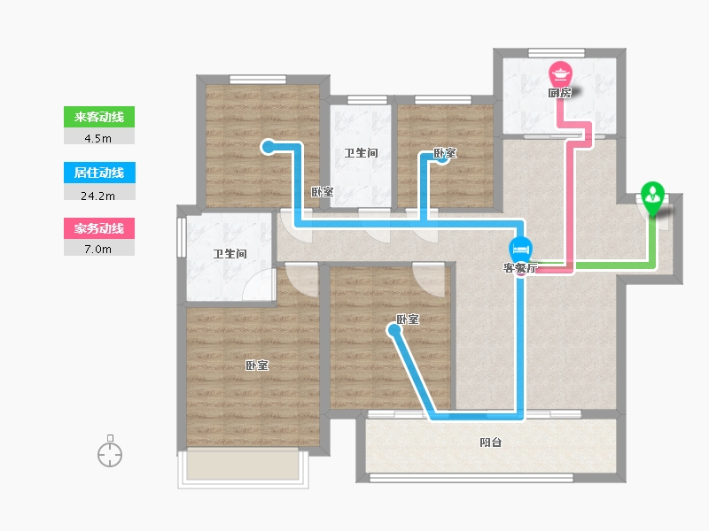 江苏省-徐州市-都会星宸·臻源-104.00-户型库-动静线