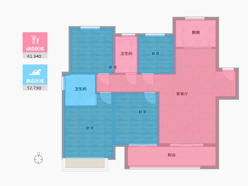 江苏省-徐州市-都会星宸·臻源-104.00-户型库-动静分区